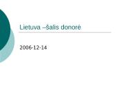 Lietuva – šalis donorė