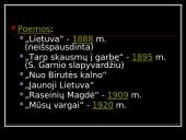 Maironio biografija, kūrybos bruožai, kūriniai  19 puslapis