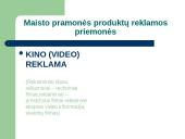 Maisto produktų reklamos priemonės ir jų panaudojimo efektyvumas 14 puslapis