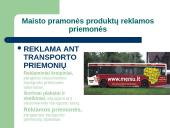 Maisto produktų reklamos priemonės ir jų panaudojimo efektyvumas 15 puslapis