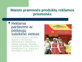 Maisto produktų reklamos priemonės ir jų panaudojimo efektyvumas 19 puslapis