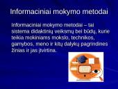 Šiuolaikinio ugdymo mokymo metodai 8 puslapis