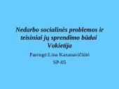 Nedarbo socialinės problemos ir teisiniai jų sprendimo būdai. Vokietija