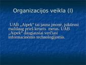 Organizacijos aprašymas: informacinės technologijos UAB "Aipek" 3 puslapis