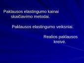 Paklausos elastingumo kainai skaičiavimo metodai