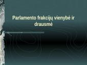 Parlamento frakcijų vienybė ir drausmė