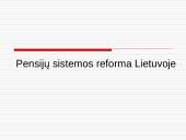 Pensijų sistemos reformos Lietuvoje analizė