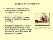 Pirmasis telefonas. Alexander Graham Bell 2 puslapis