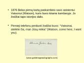 Pirmasis telefonas. Alexander Graham Bell 4 puslapis