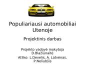 Populiariausi automobiliai Utenoje