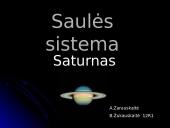 Saulės sistema. Saturnas