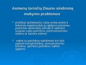 Socialinio darbuotojo veikla, dirbant su Dauno sindromą turinčiais asmenimis 5 puslapis