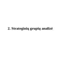 Strateginių grupių analizė