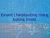 Tarptautinių rinkų pasirinkimas plečiant veiklą 2 puslapis