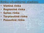 Tarptautinių rinkų pasirinkimas plečiant veiklą 11 puslapis