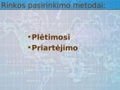 Tarptautinių rinkų pasirinkimas plečiant veiklą 12 puslapis