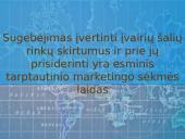 Tarptautinių rinkų pasirinkimas plečiant veiklą 9 puslapis