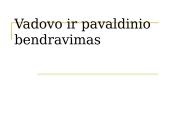 Vadovo ir pavaldinio bendravimas