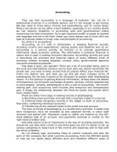 Accounting and financial statements