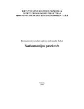 Narkomanijos pasekmės