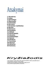 Kryžiažodis: gamtinė Lietuvos geografija 2 puslapis