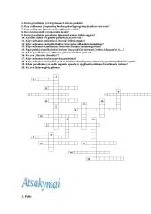 Kryžiažodis: gamtinė Lietuvos geografija 3 puslapis