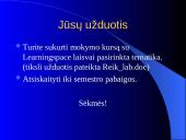 Darbas su LearningSpace 11 puslapis