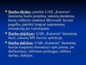 Duomenų bazė: UAB "Kamesta" 4 puslapis