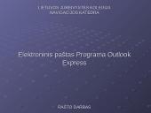 Elektroninis paštas - Outlook Express