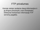 FTP serveriai, jų tipai ir tikslai 11 puslapis