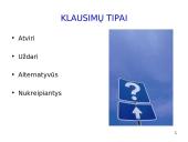 Klausimų pateikimas 4 puslapis