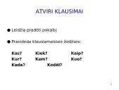 Klausimų pateikimas 5 puslapis