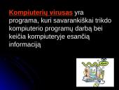 Kompiuterių virusų atsiradimas, veikimas, klasifikacija ir profilaktika 2 puslapis
