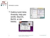 LINUX/UNIX sandara. Katalogai, jų organizavimas ir darbas su jais LINUX sistemoje 18 puslapis