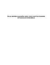 Šalių nepriklausancių OPEC  įtaka naftos kainoms ir pasaulio ekonomikai