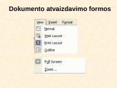 Tekstų redaktorius Microsoft Word 9 puslapis