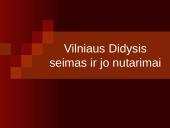 Vilniaus Didysis seimas ir jo nutarimai