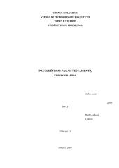 Paveldėjimas pagal testamentą. Kursinis darbas