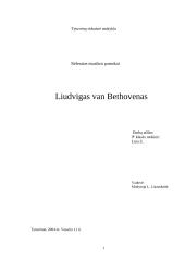 Liudvigas van Bethovenas - gyvenimas ir kūryba