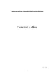 Tvarkaraštis ir jo sekimas