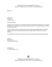 Įvairūs raštvedybos dokumentai 2 puslapis