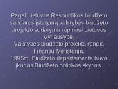 2007 metų Lietuvos Respublikos (LR) biudžetas 6 puslapis