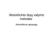 Absorbcinis dujų valymo metodas