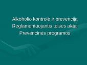 Alkoholio kontrolė ir prevencija