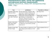 Antrepreneris. Pasireiškimas ir veikla 19 puslapis