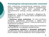 Antrepreneris. Pasireiškimas ir veikla 20 puslapis