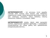 Antrepreneris. Pasireiškimas ir veikla 5 puslapis