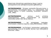 Antrepreneris. Pasireiškimas ir veikla 6 puslapis