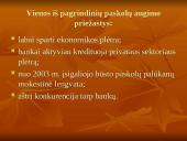 Bankų paskolų rinkos tendencijos: palūkanos, struktūra pagal veiklas, pagal paskirtį, paskolų augimo priežastys 8 puslapis