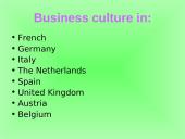 Bussiness Cultures In Europe 2 puslapis